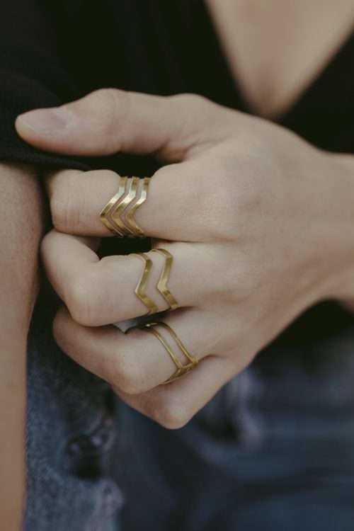 Anillo Latón Dos Flechas