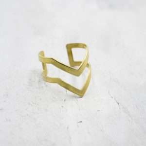 Anillo Latón Dos Flechas