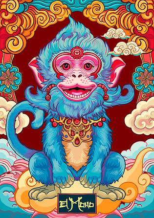 Lámina Horoscopo chino Mono