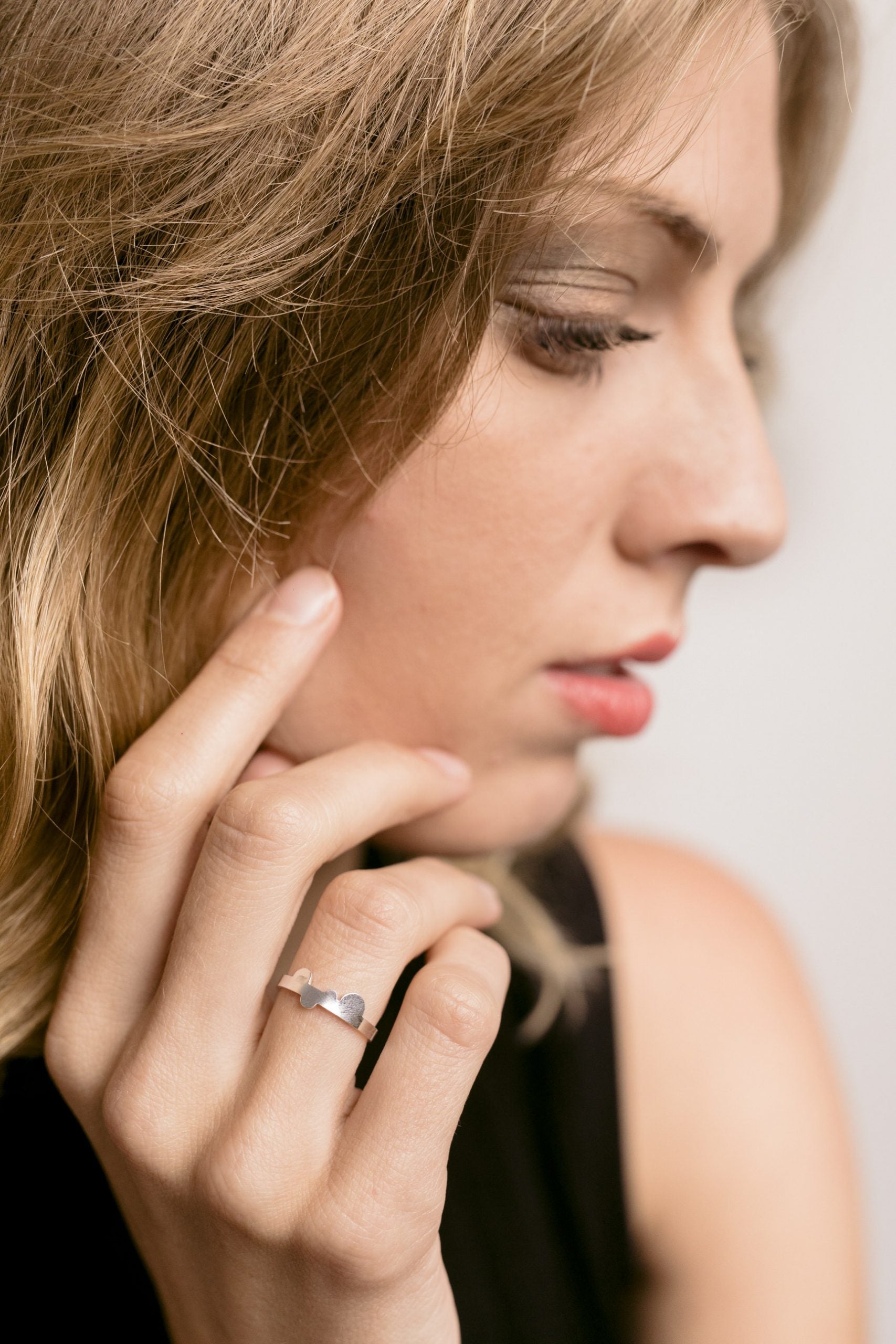 Anillo Fino burbujas EPD plata925