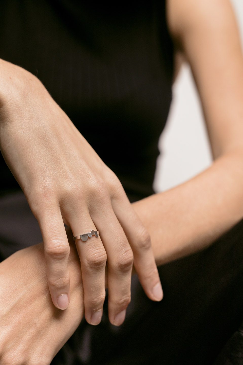 Anillo Fino burbujas EPD plata925