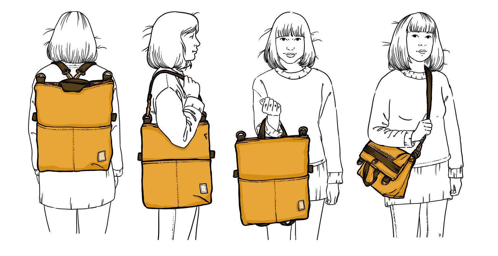 Bolso & mochila convertible