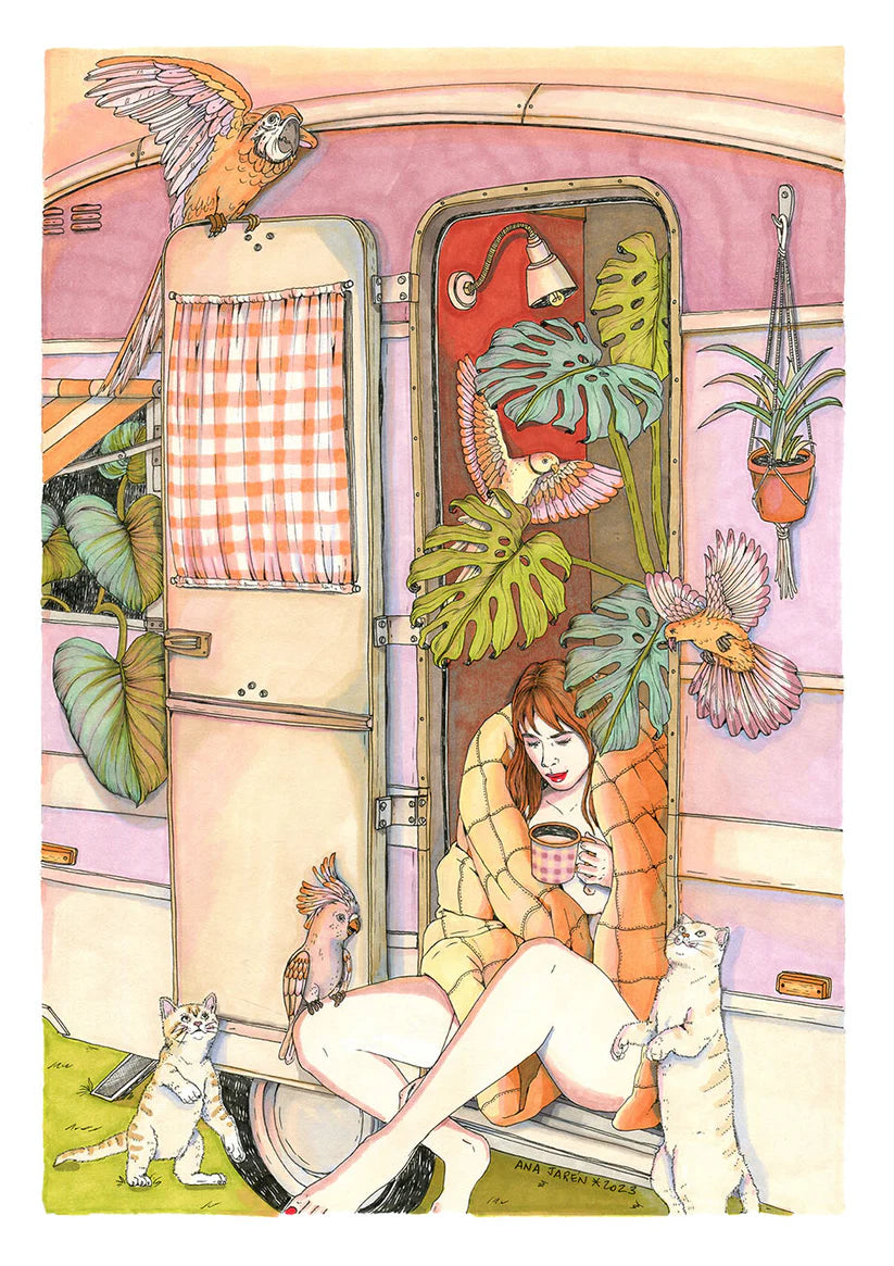 Ilustración Chica de la caravana