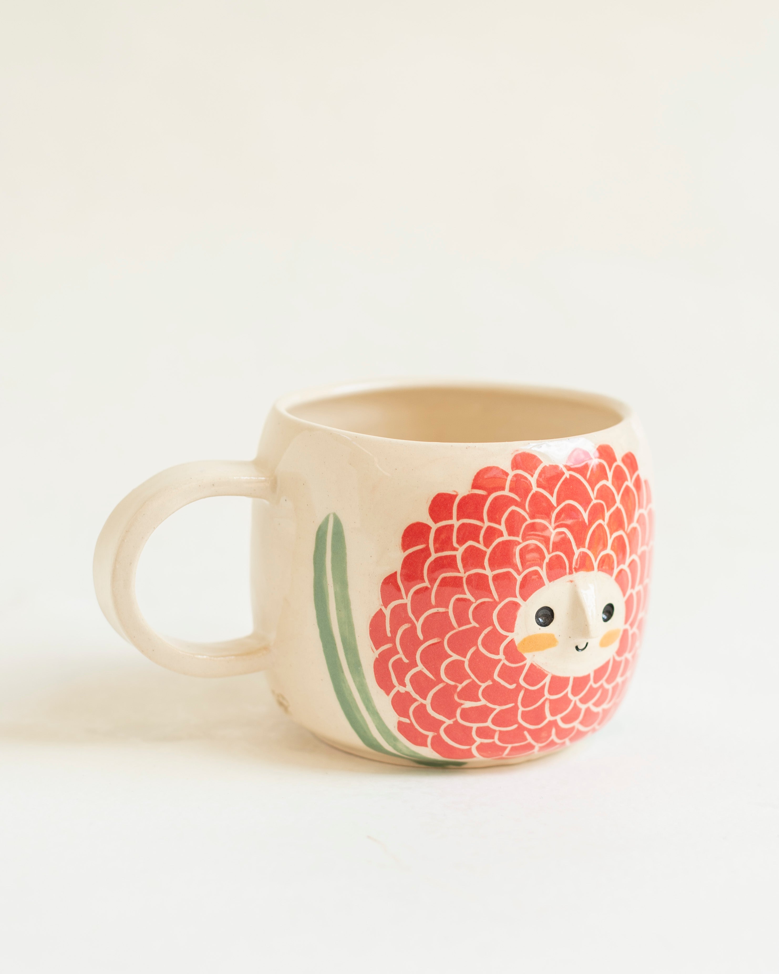 Taza Crisantemo rojo