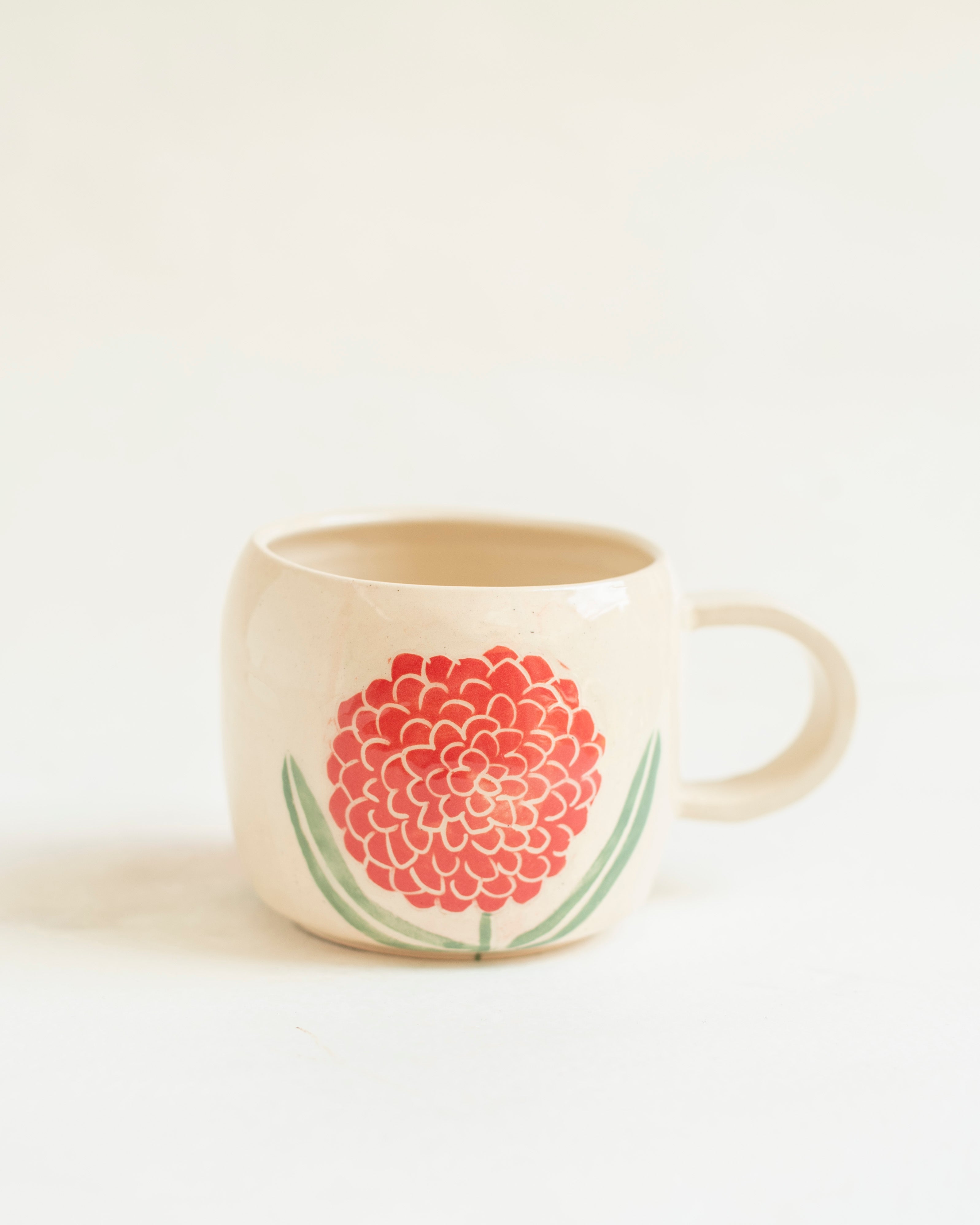 Taza Crisantemo rojo