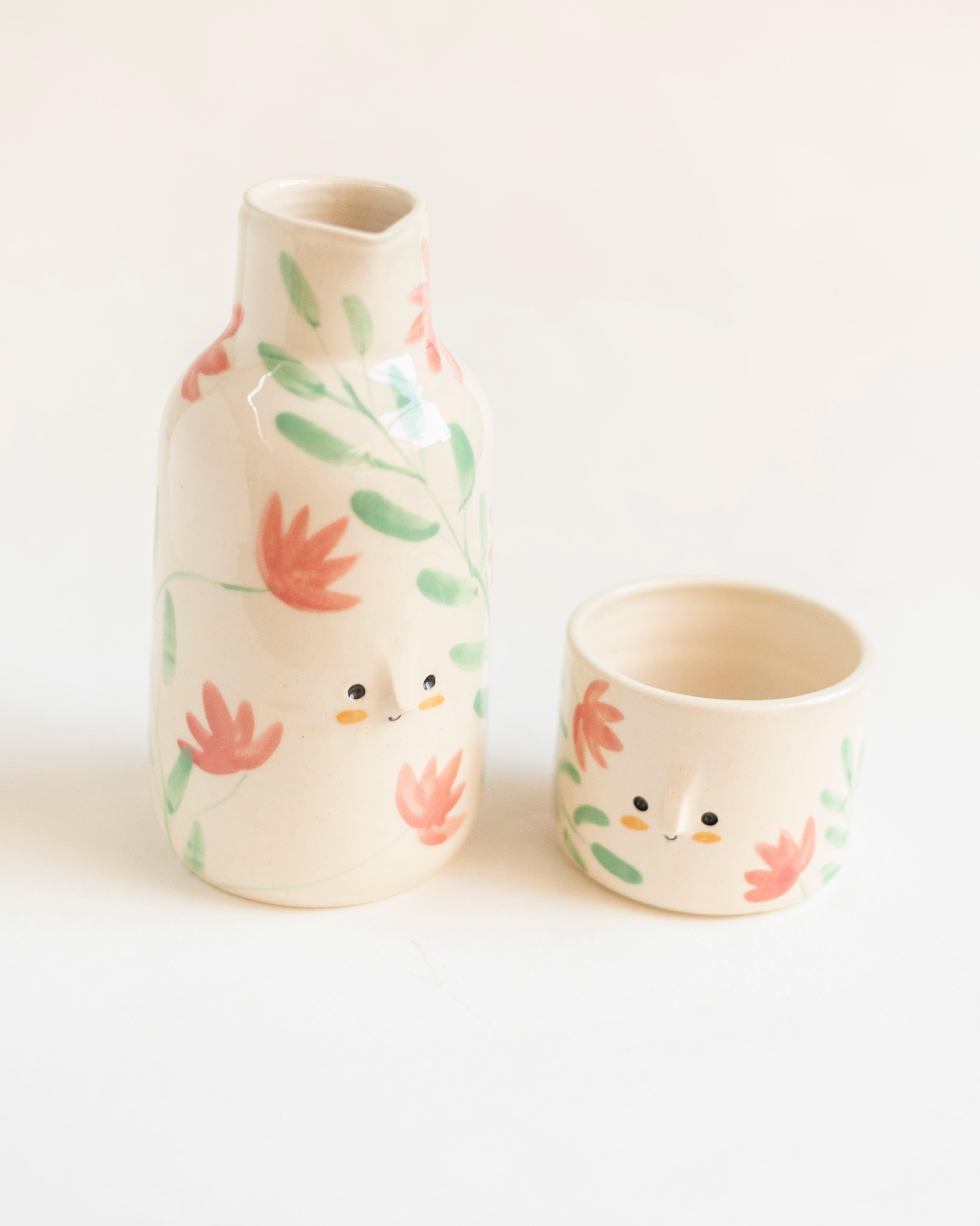 Jarra + Vaso Flor Silvestre