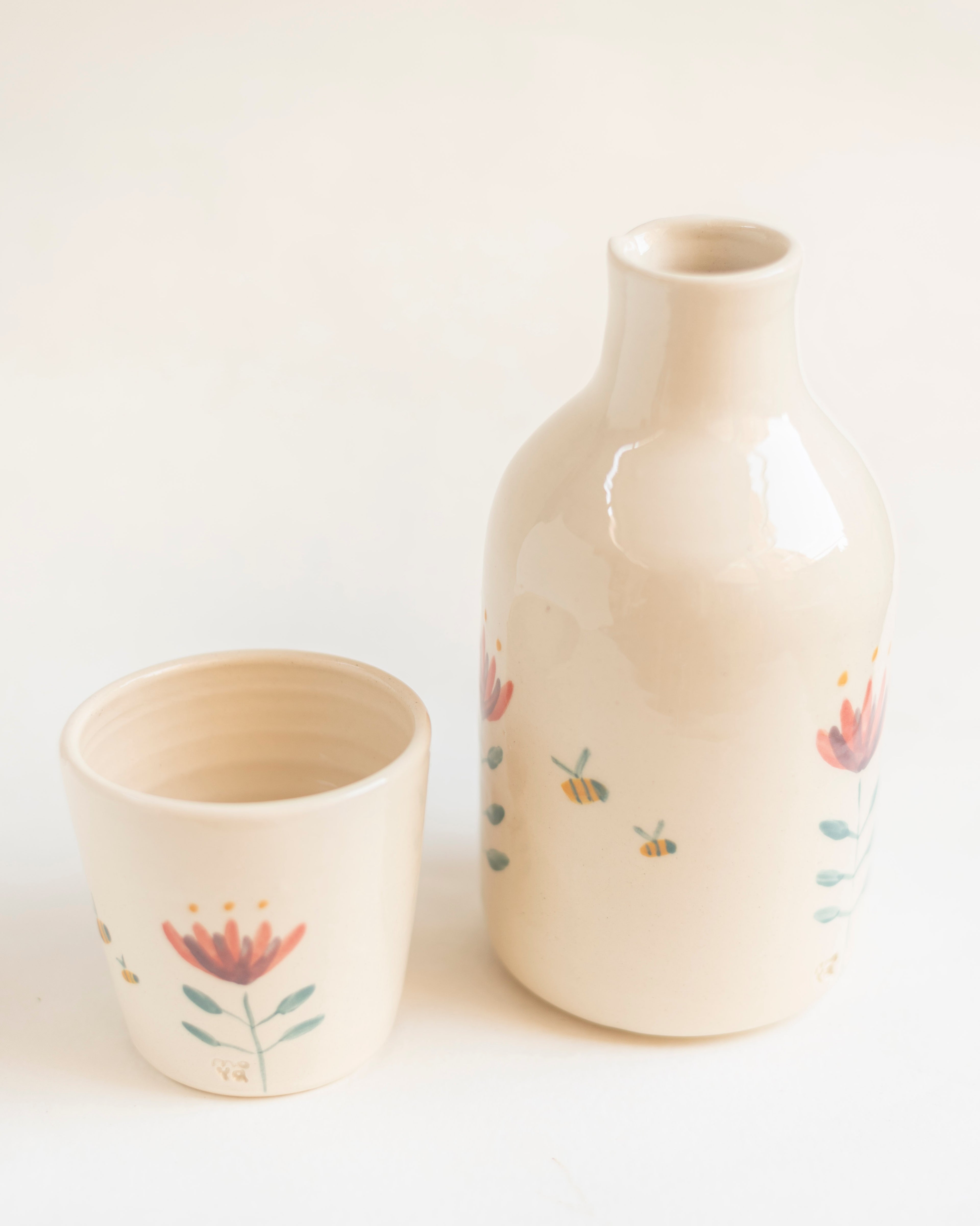 Jarra + Vaso Flor