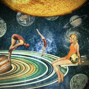 Caja de luz Bañistas en saturno