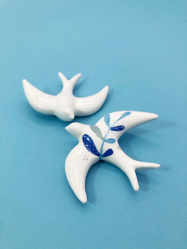 Golondrina mini hojas azul