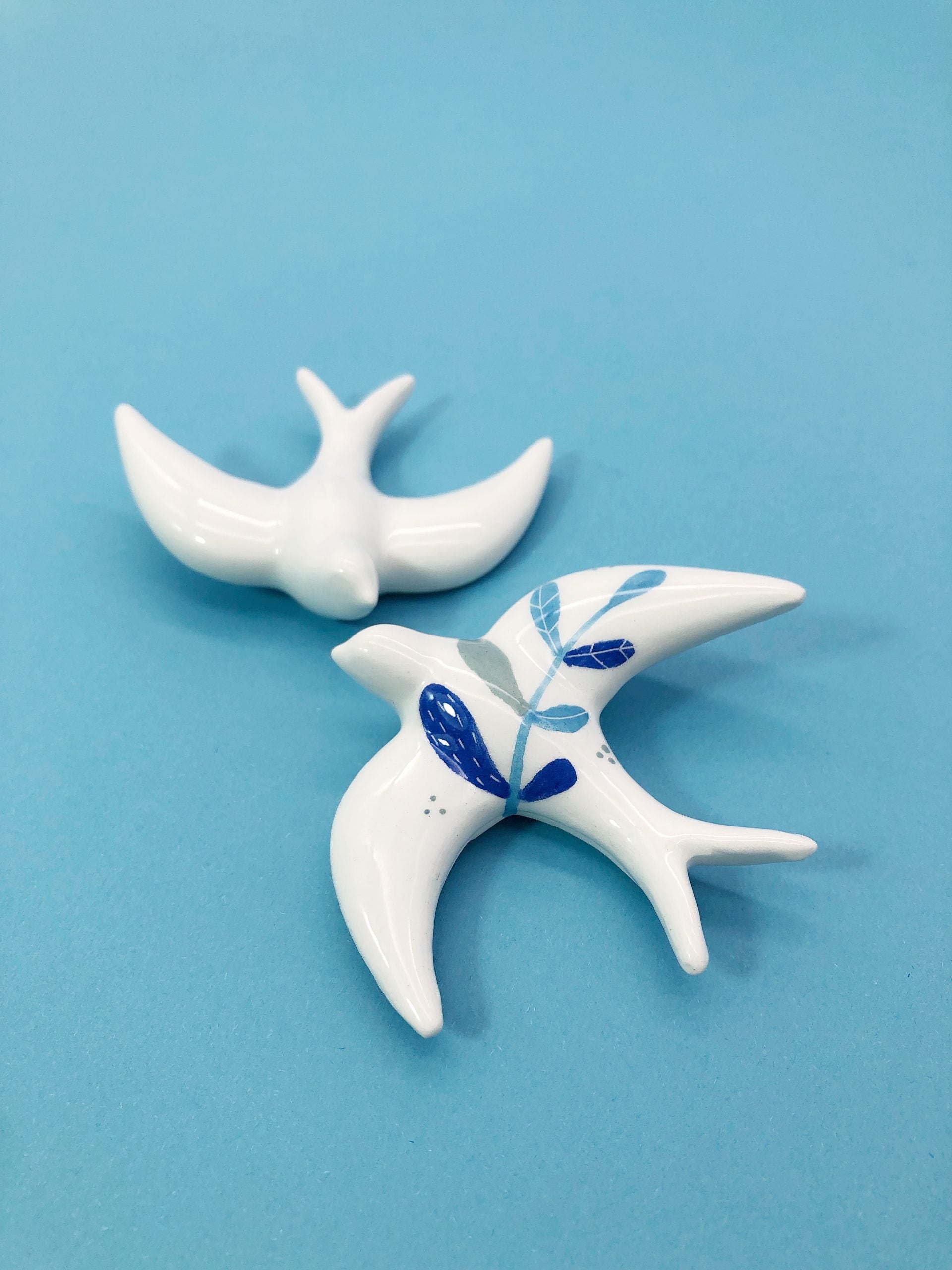 Golondrina mini hojas azul