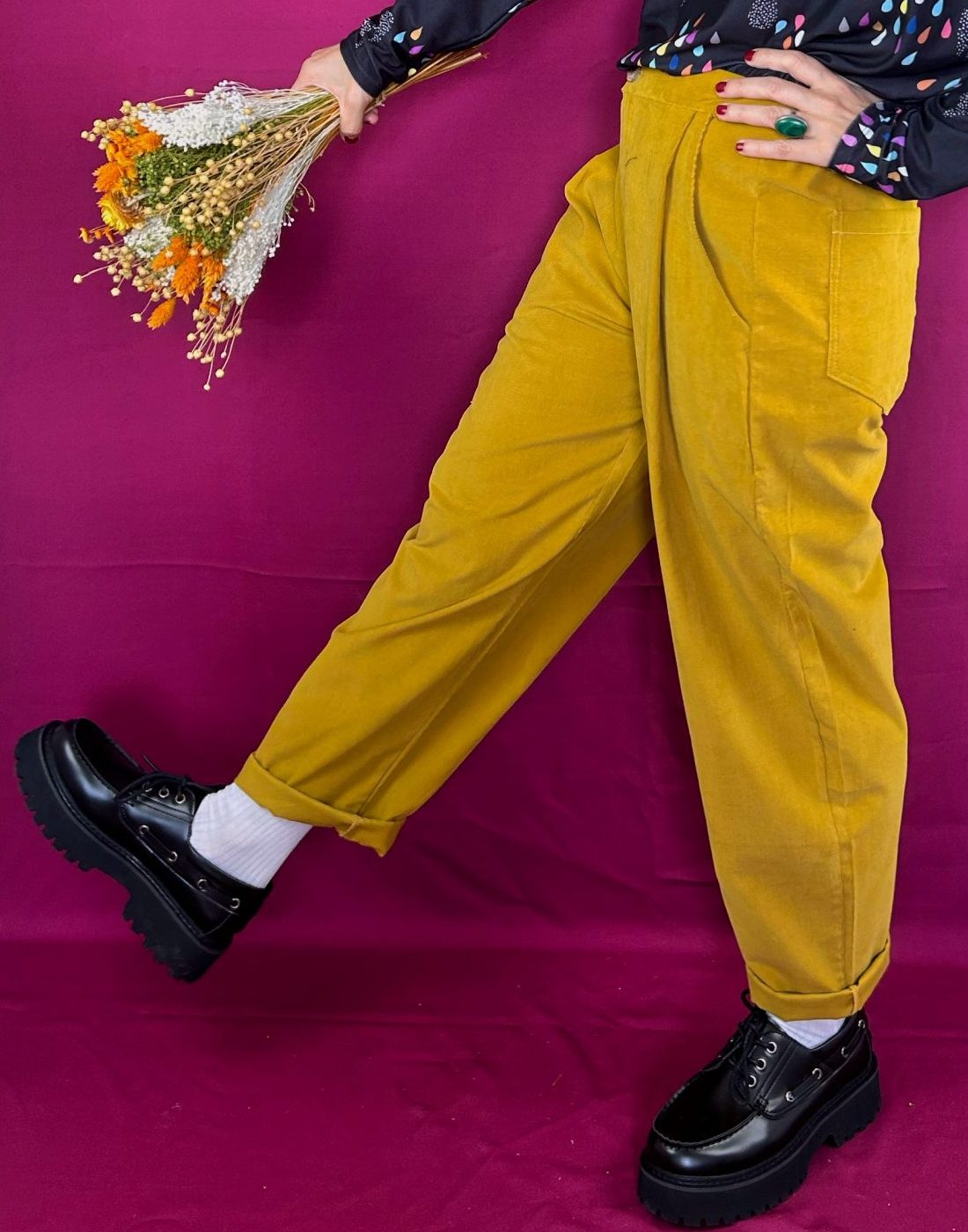 Pantalón Aretha Mostaza