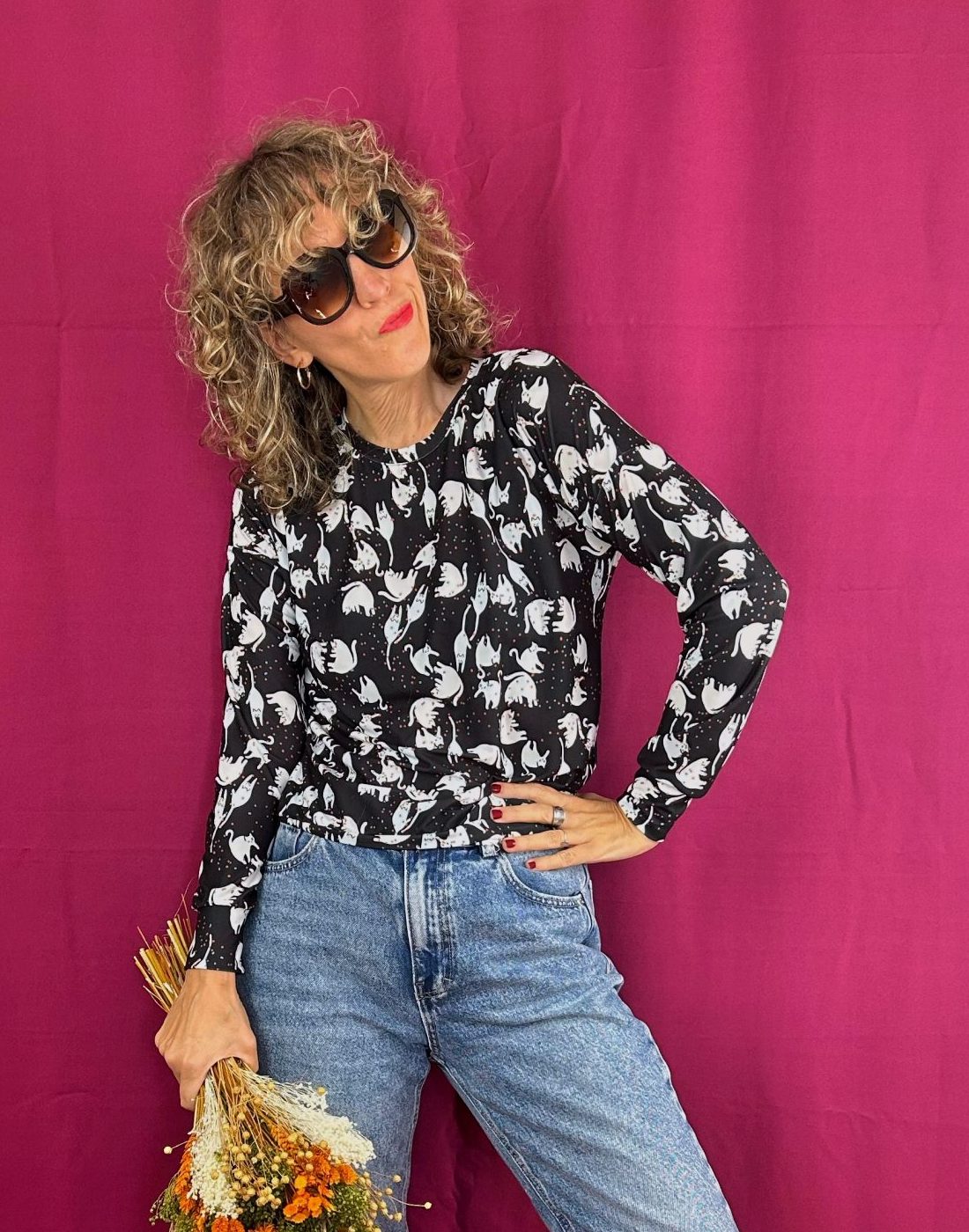 Camiseta Emily print Gativerso