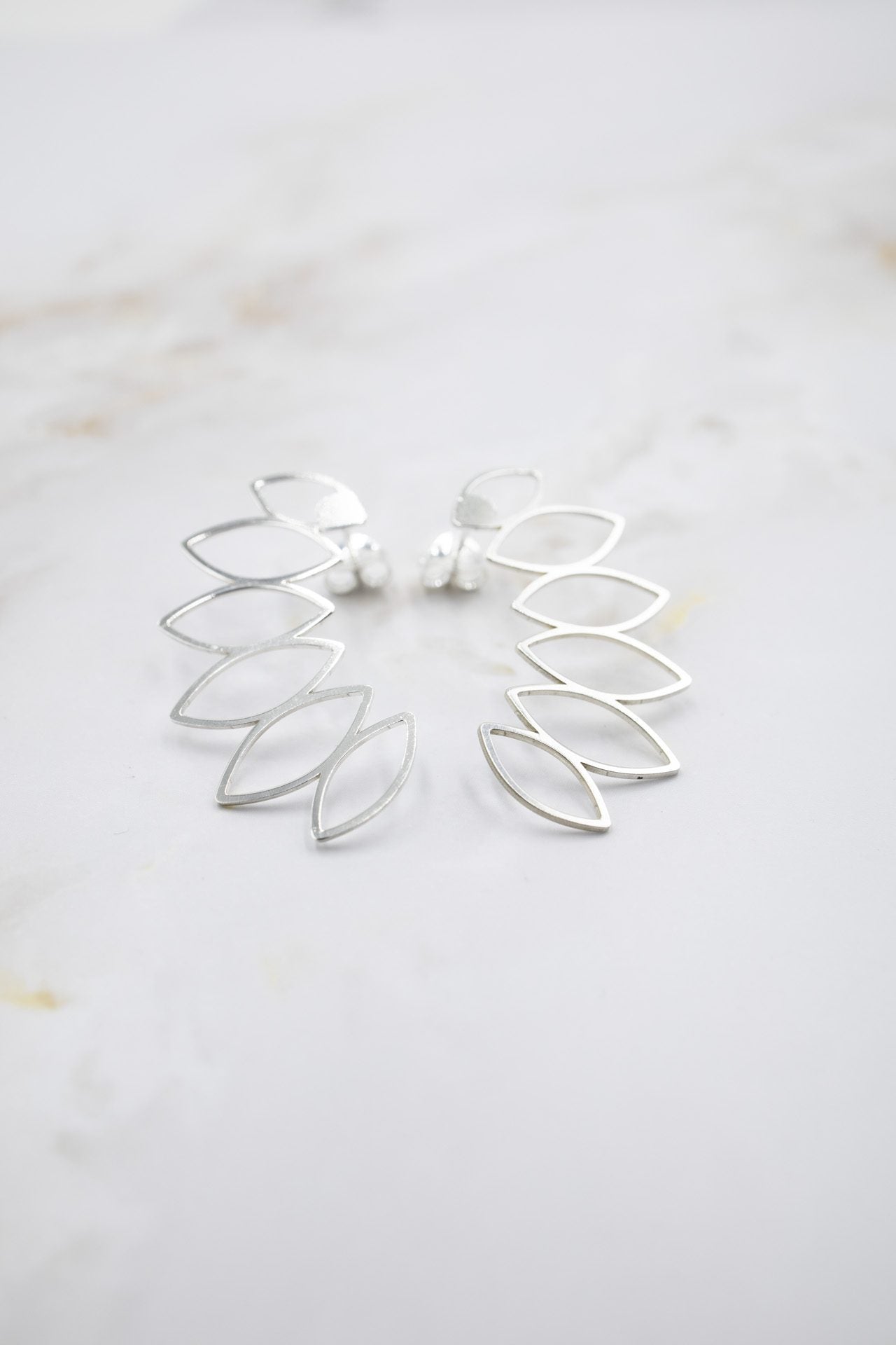 Pendientes hoja EPD plata925