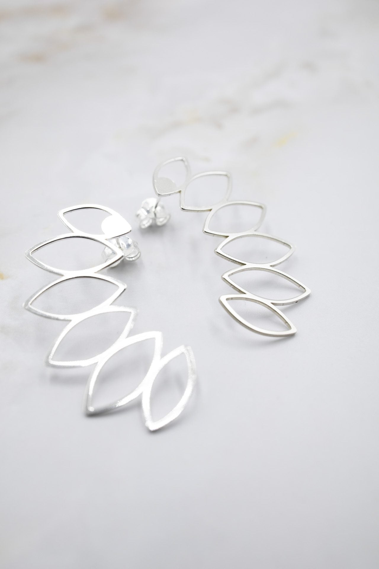Pendientes hoja EPD plata925