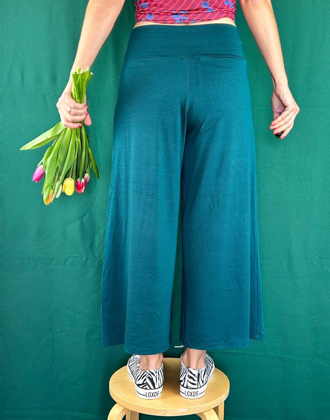 Pantalón Trama Petroleo