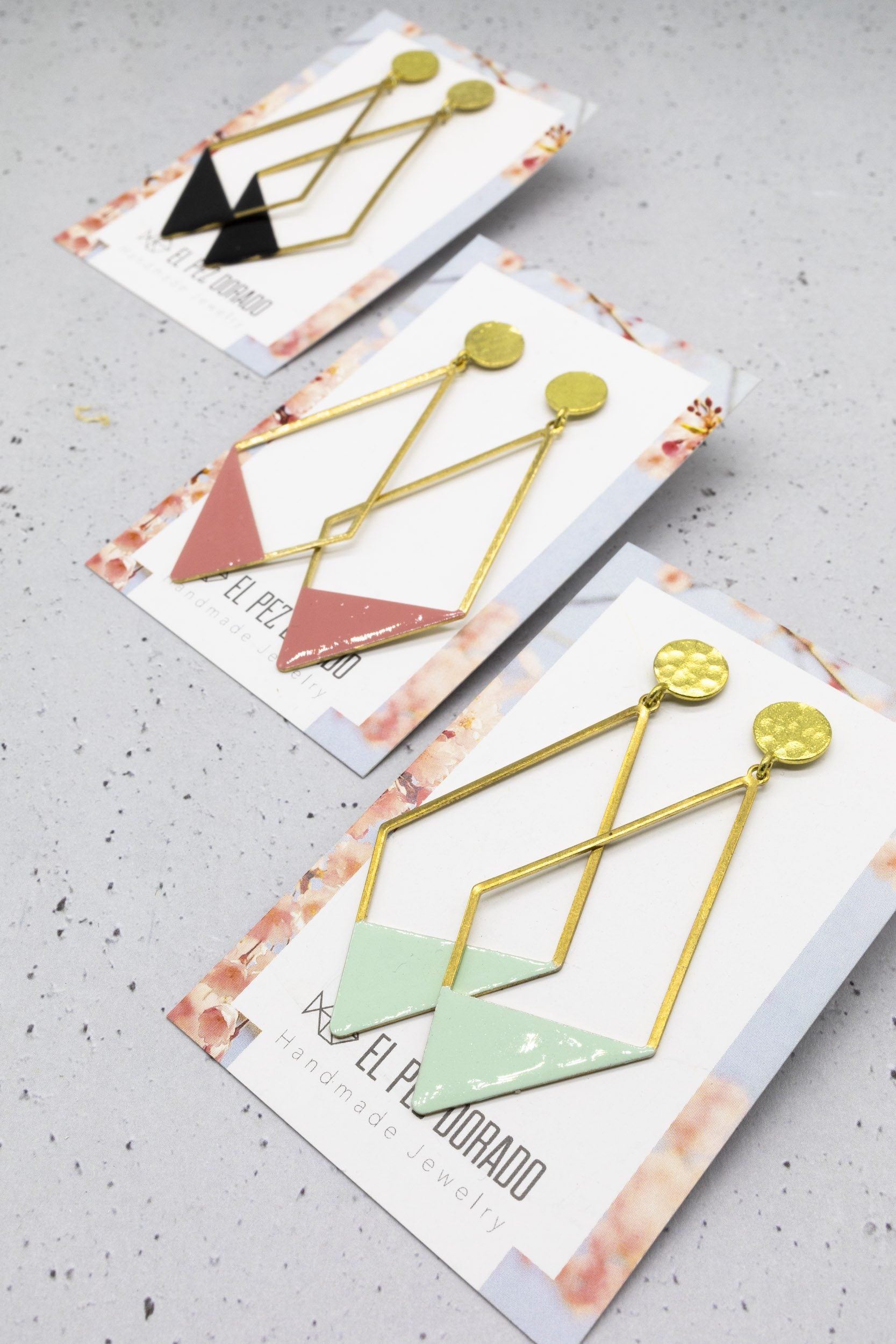 Pendientes EPD COLOR. ROMBO LARGO.