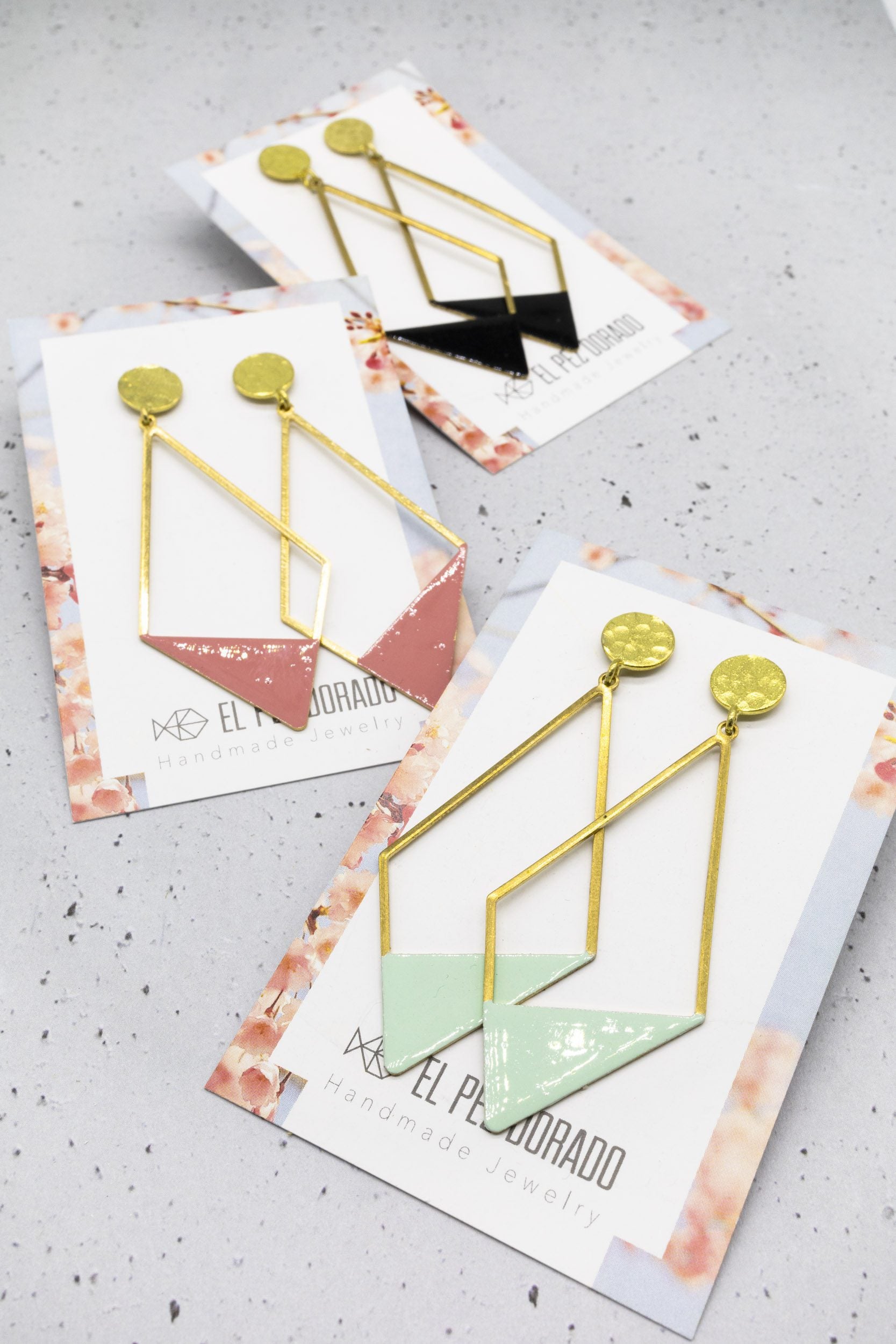 Pendientes EPD COLOR. ROMBO LARGO.