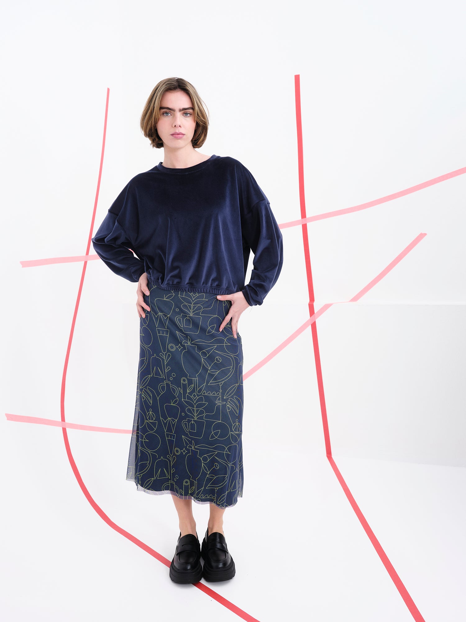 Falda Tarantino azul