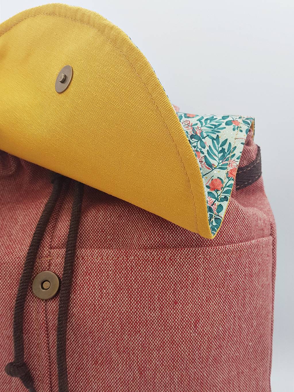 Mochila Saco Florecitas