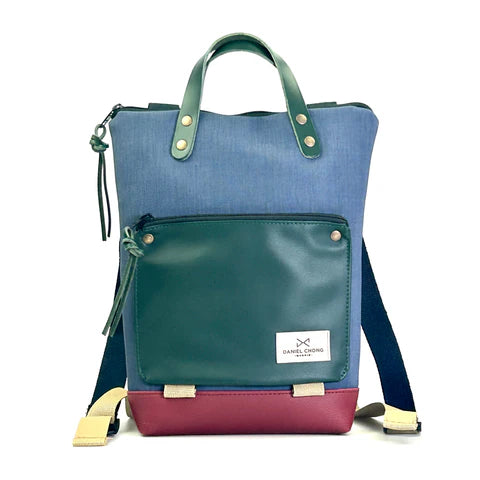 Mochila Book Holder Mini Azul/Verde