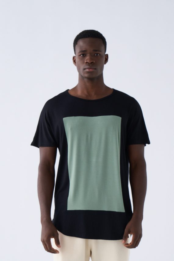 Camiseta Quadrilateral Negro verde