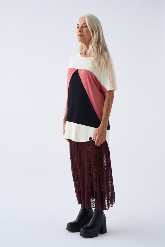 Camiseta Aequilaterus Blanco rosa