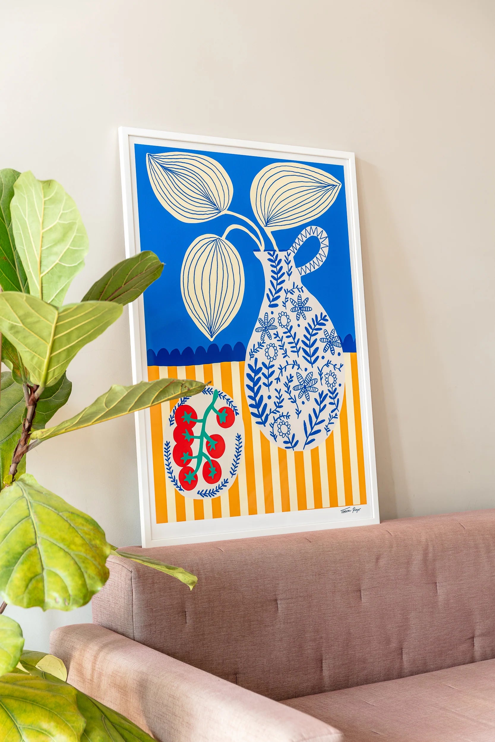 Lámina Porcelana y tomates