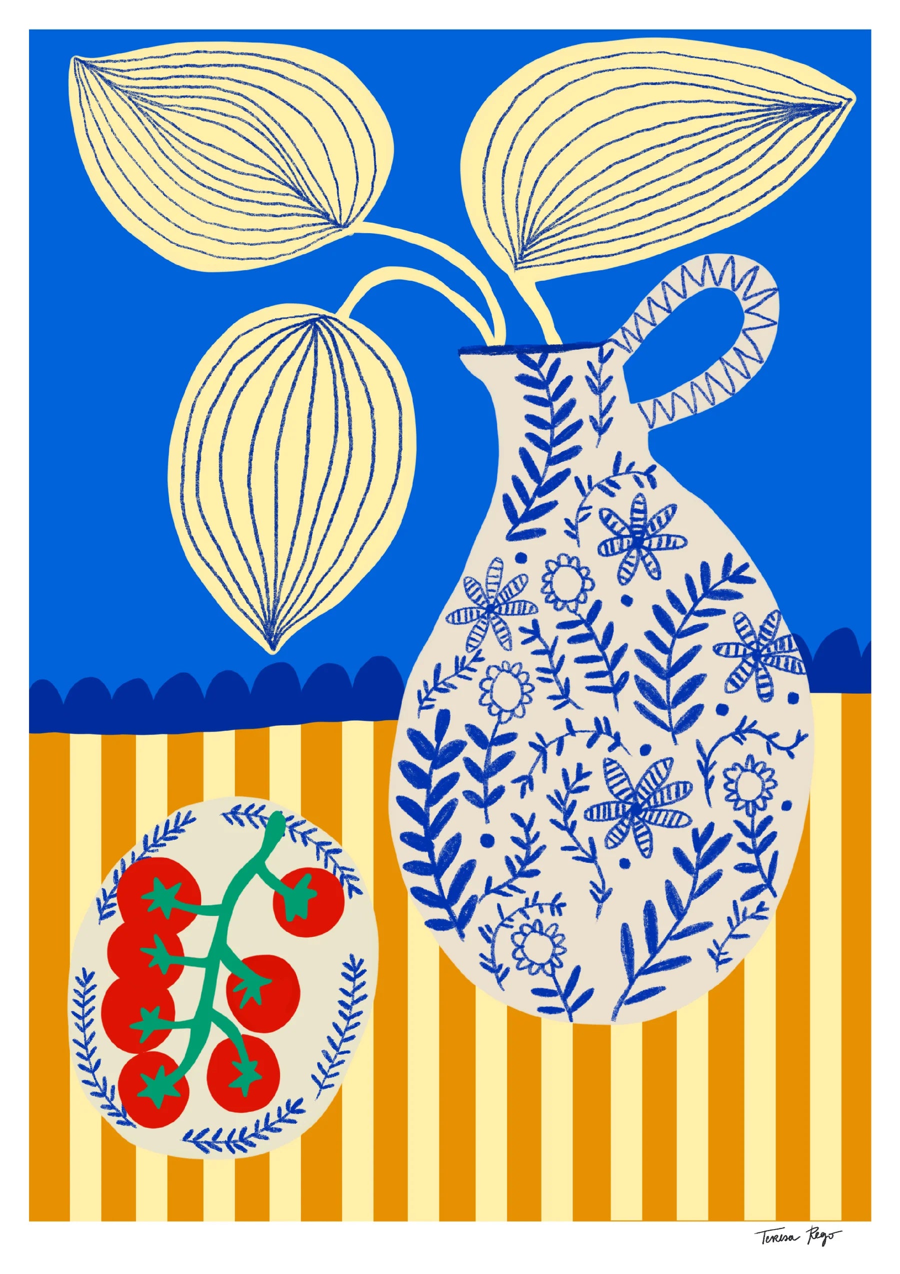 Lámina Porcelana y tomates