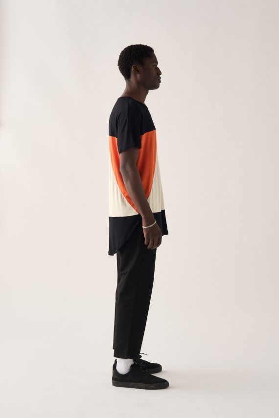 Camiseta Aequilaterus Negro Naranjo