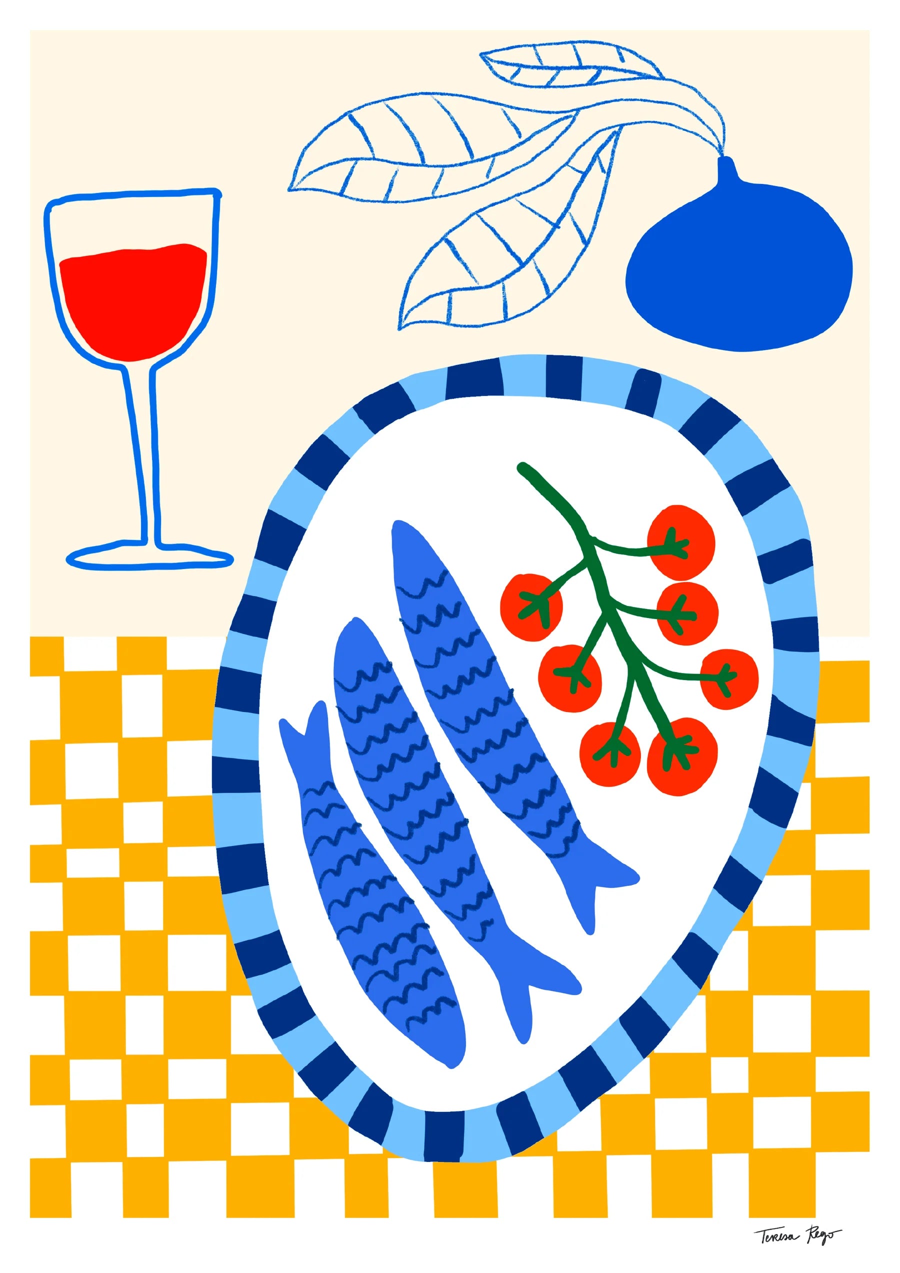 Tulips &amp; Coffee Print