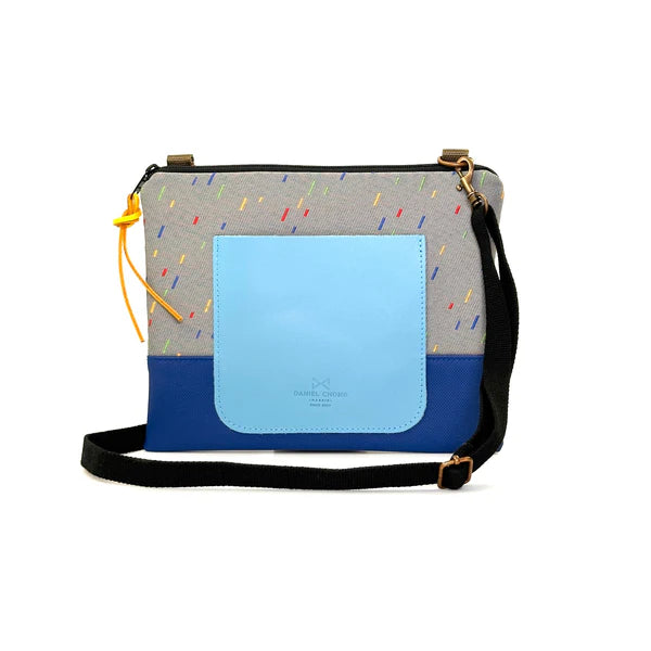 Bandolera mini cuadrada con bolsillo chispas