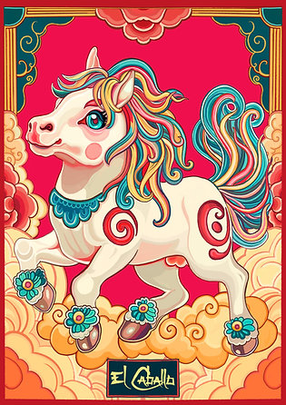 Lámina Horoscopo chino Caballo