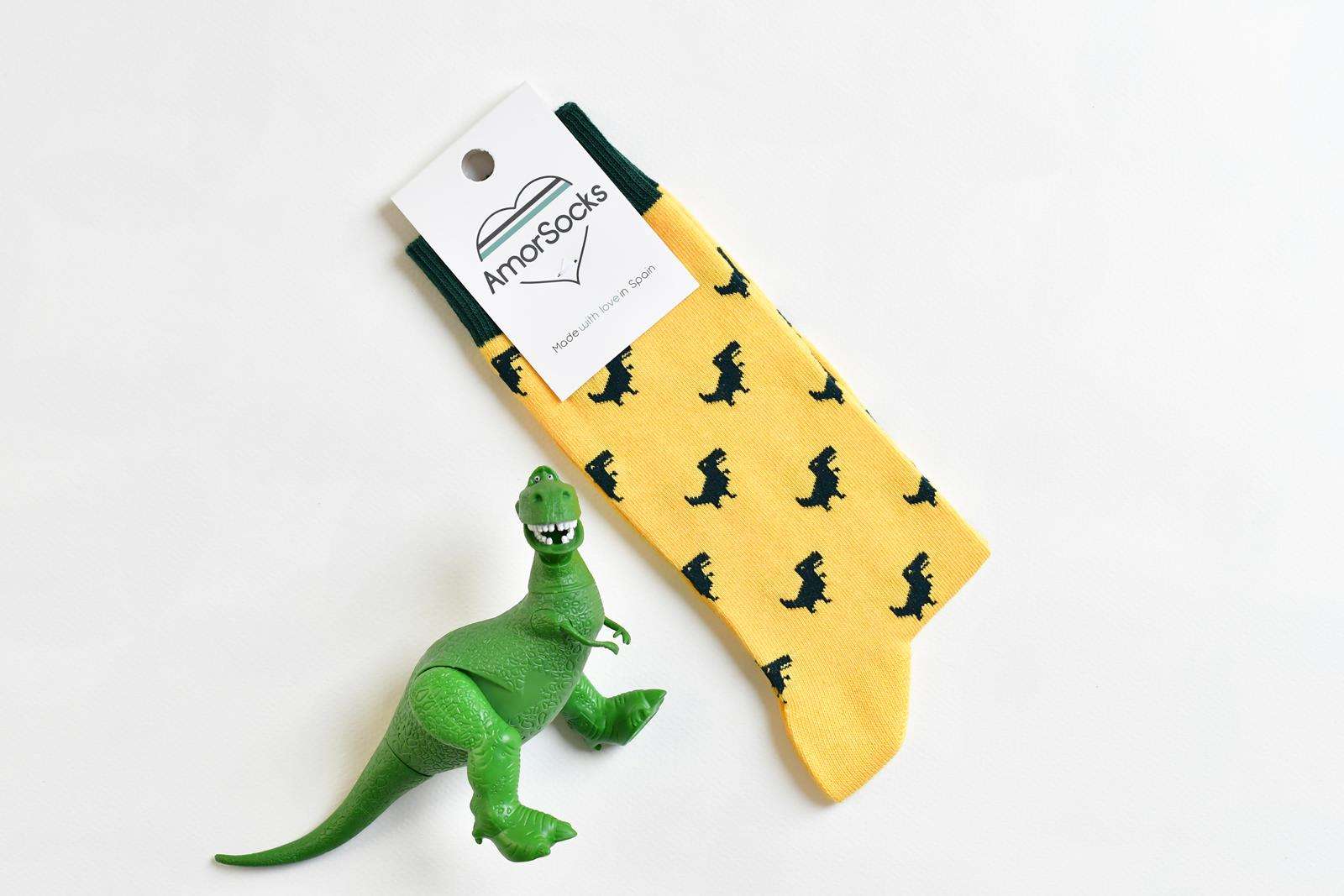 Calcetines Dino amarillo