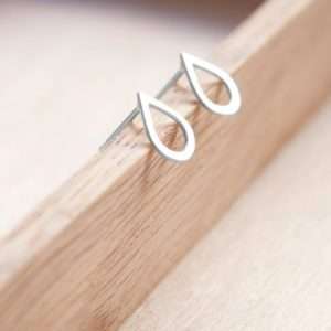 Pendientes plata gota