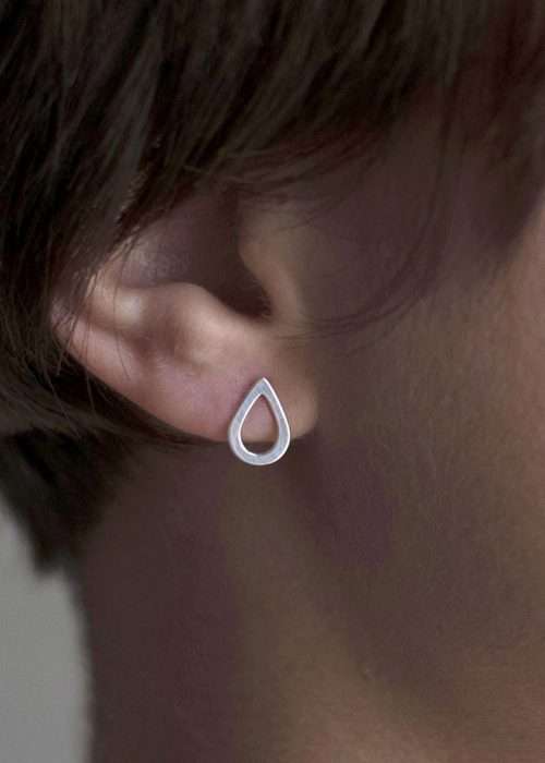 Pendientes plata gota
