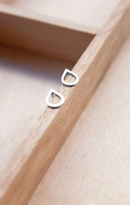 Pendientes plata gota