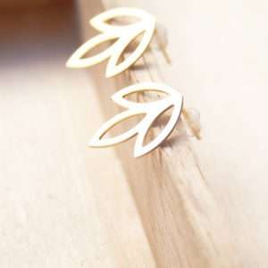 Pendientes oro hoja