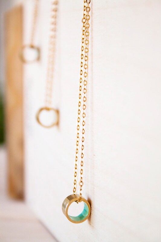 CYLINDER, Tiny and Minimalist necklace. Geometric small necklace, simple and modern. Minimal jewelry.