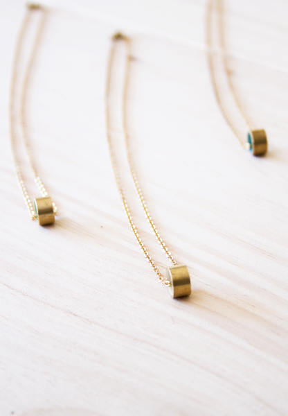CYLINDER, Tiny and Minimalist necklace. Geometric small necklace, simple and modern. Minimal jewelry.