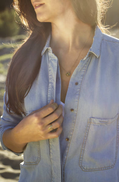 CYLINDER, Tiny and Minimalist necklace. Geometric small necklace, simple and modern. Minimal jewelry.