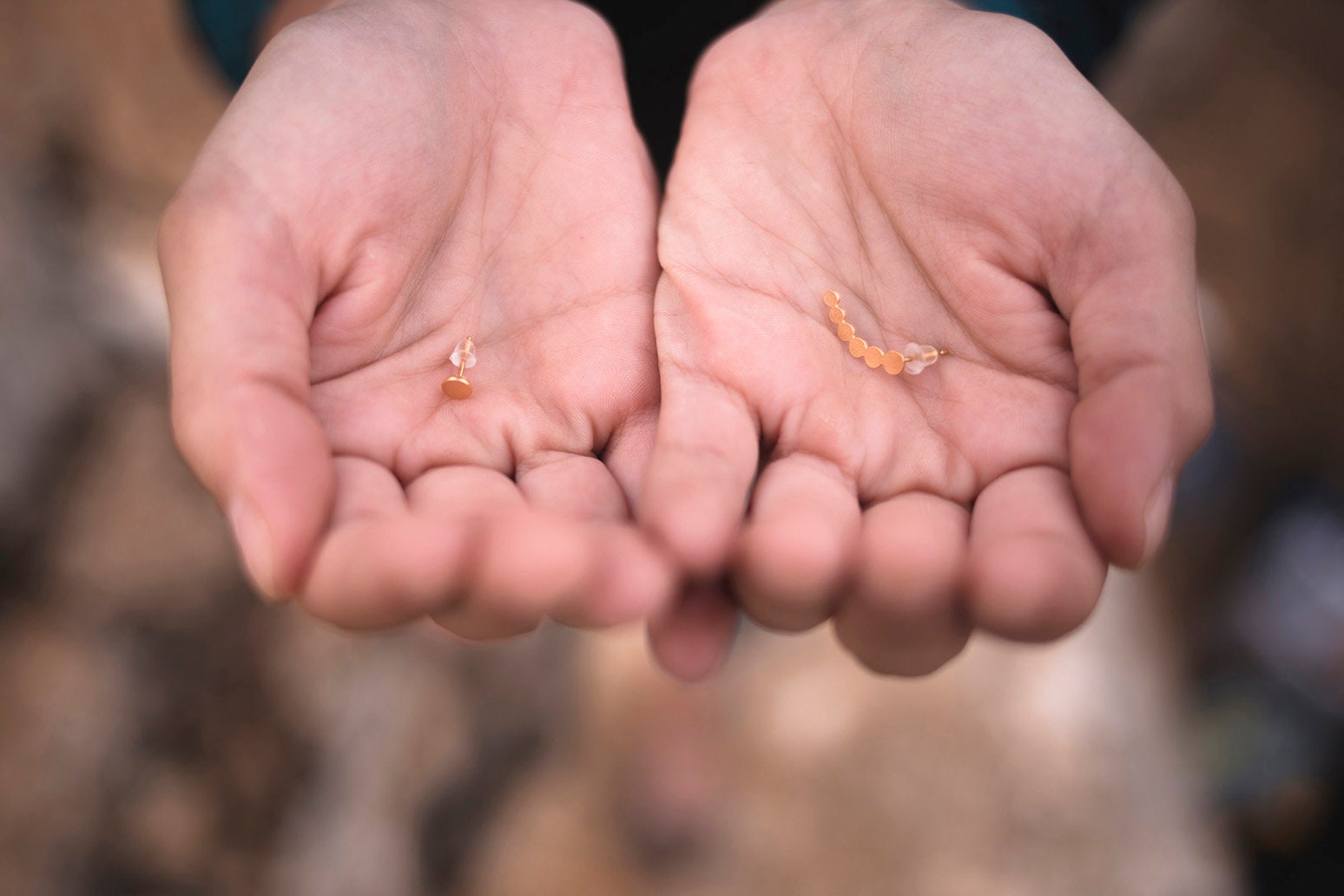 GOLD plated Silver Ear Climber Earrings - Ear Climbers - Silver Earrings - Ear Crawlers - minimalistic - Long Earrings gold plated