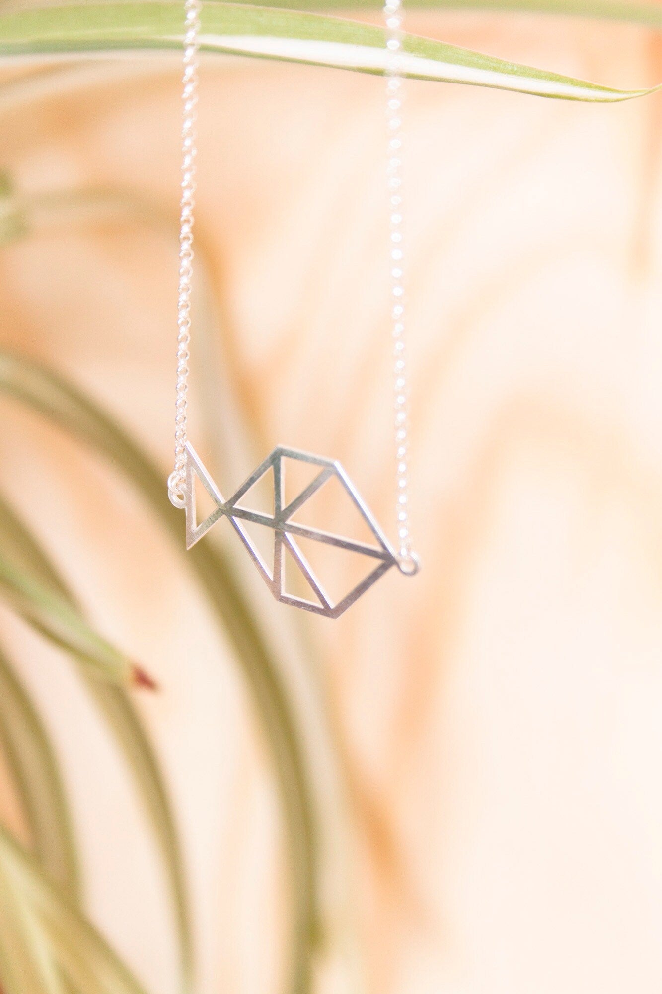 SILVER. Minimal & handmade FISH necklace. Sterling Silver 925. Delicate and elegant piece, perfect for gifts.