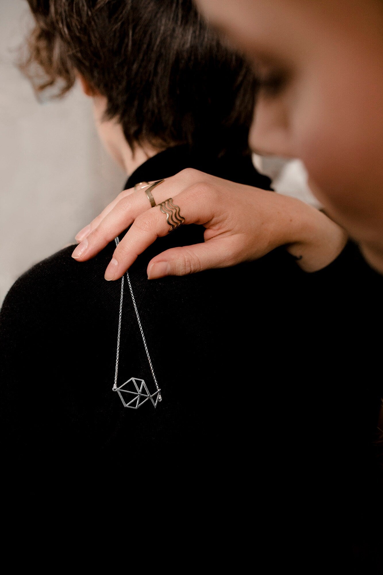 SILVER. Minimal & handmade FISH necklace. Sterling Silver 925. Delicate and elegant piece, perfect for gifts.