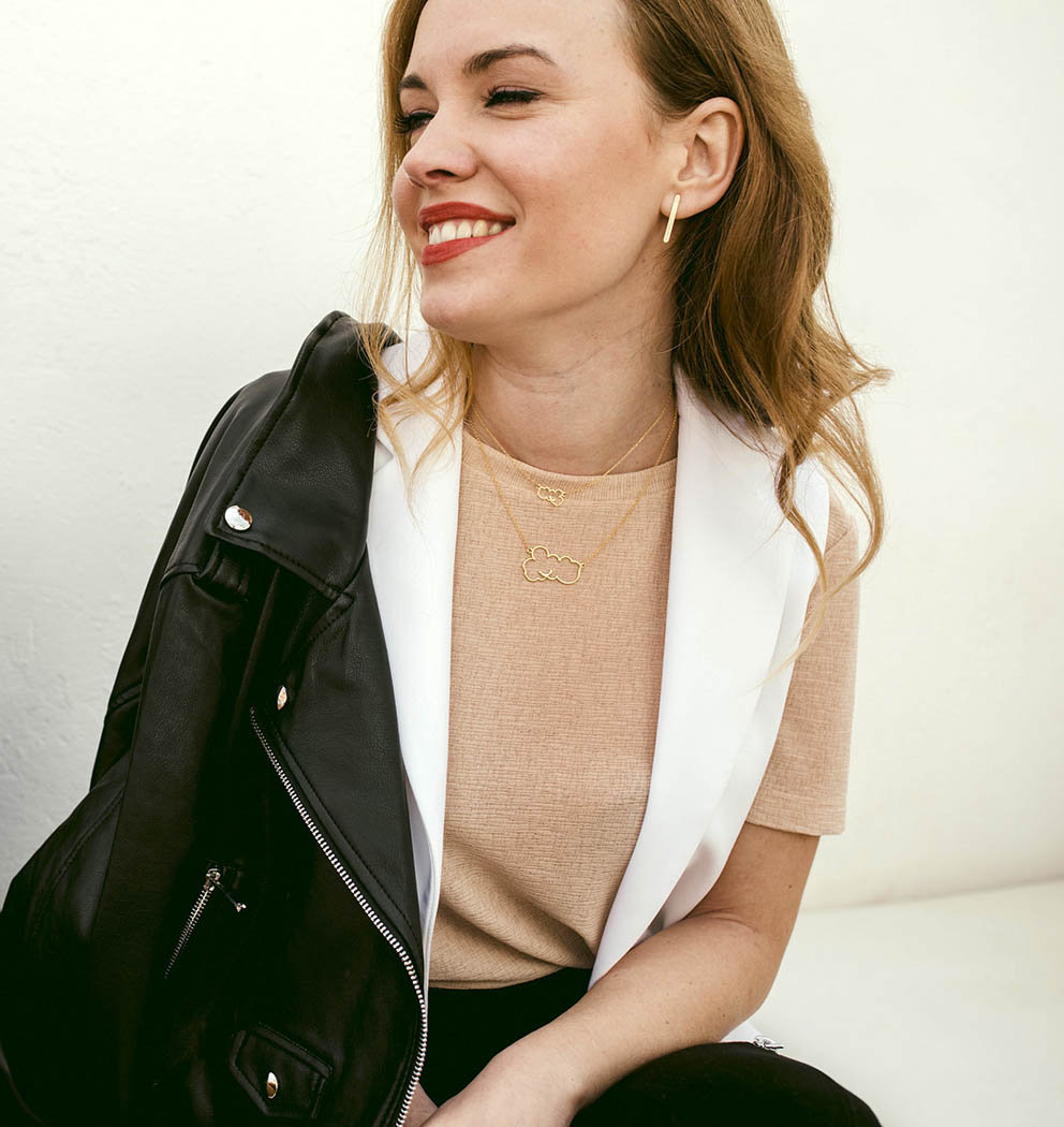 GOLD. Tiny CLOUD. Gold plated Silver. Casual design. Cloud necklace for everyday.