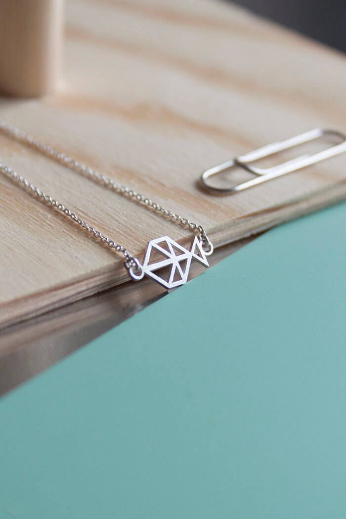 GOLD. Tiny Minimal handmade FISH necklace. Gold plated Silver. Small fish pendant.