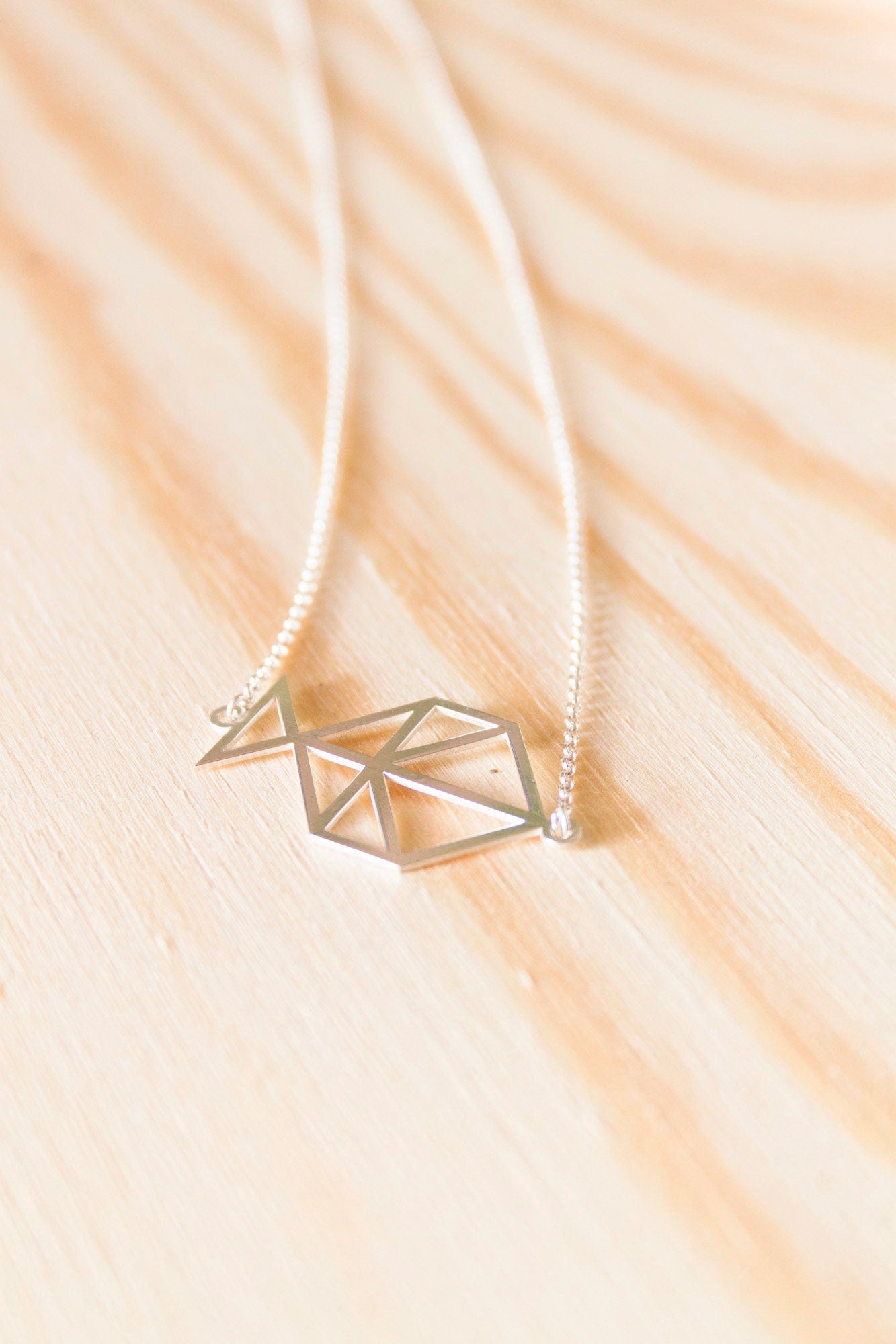 SILVER. Minimal & handmade FISH necklace. Sterling Silver 925. Delicate and elegant piece, perfect for gifts.