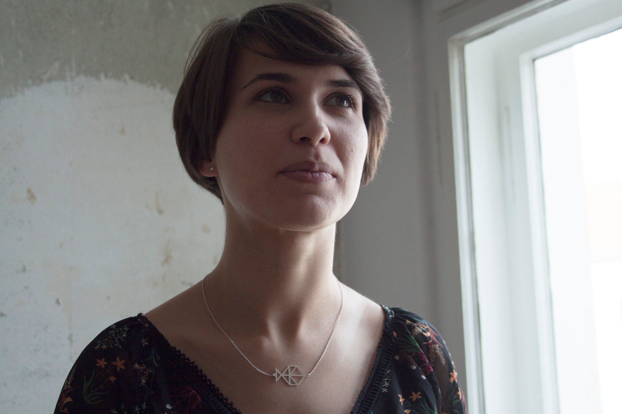 SILVER. Minimal & handmade FISH necklace. Sterling Silver 925. Delicate and elegant piece, perfect for gifts.