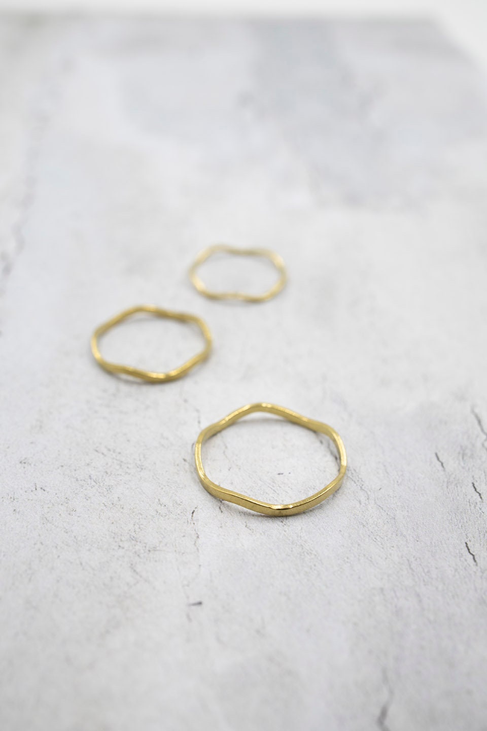 SIMPLE RING. Brass. Minimal, adjustable and flexible ring. Natural shape.