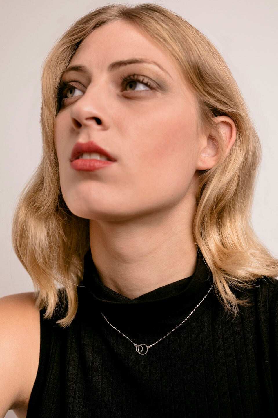 SILVER Mini Necklace. ECLIPSE. Sterling Silver 925. Delicate and elegant piece perfect for gifts.