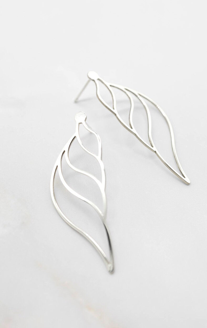 SALE. SILVER Earrings. CHRYSALIS. Special edition minimalist earrings. Sterling Silver.